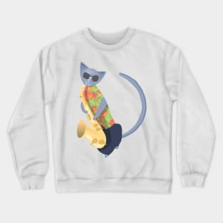 Sax Kitten Crewneck Sweatshirt